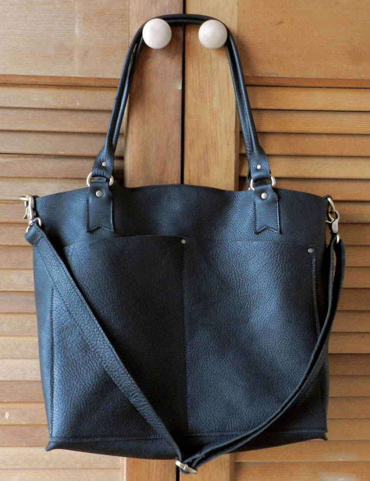 Black Oil Tanned Leather Tote Bag by Lock and Key