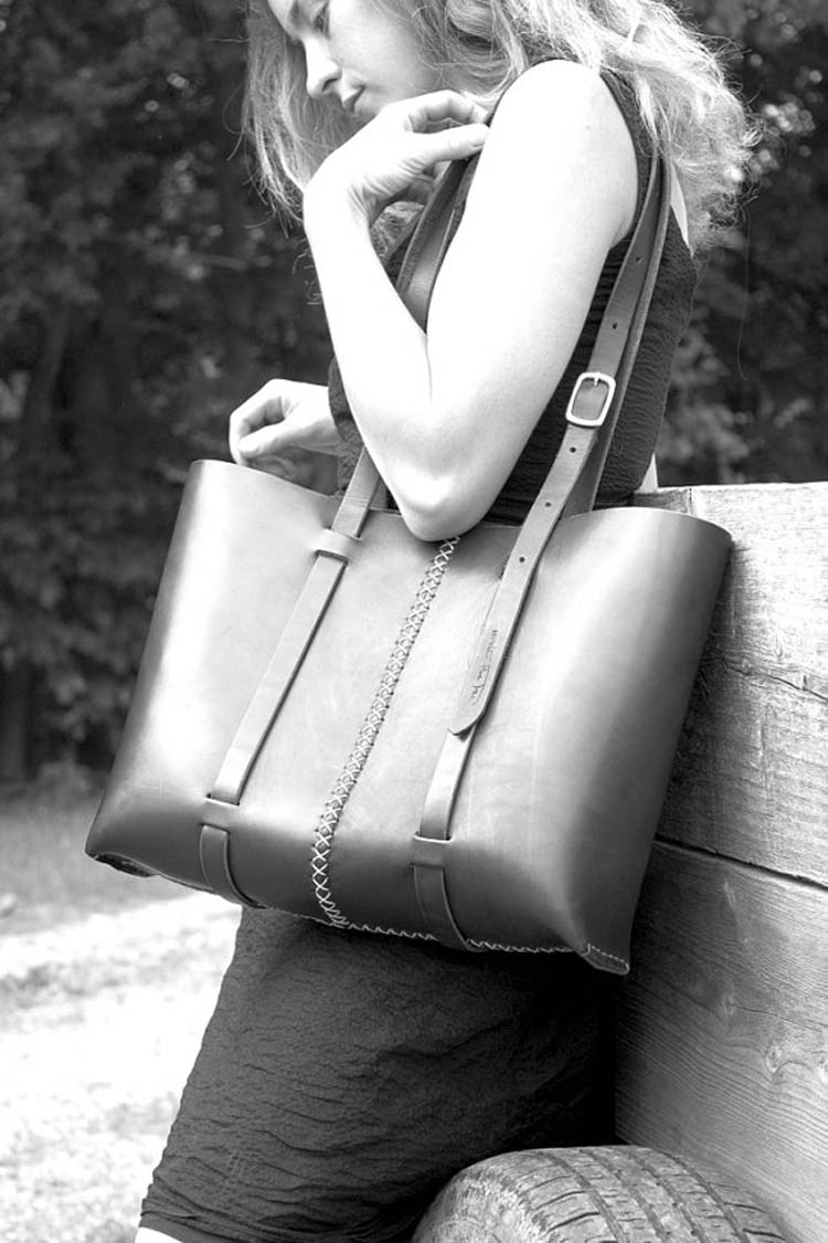 Large Leather Tote by Under The Tree [buy online]
