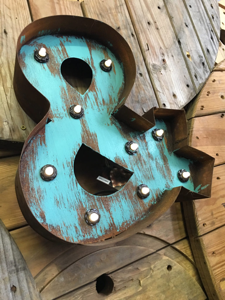Ampersand Letter Light by Metal and Lights