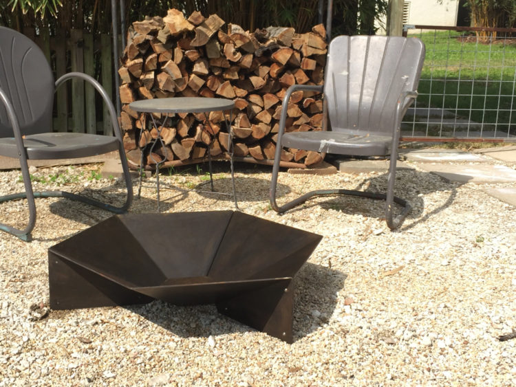 Modern Steel Origami Fire Pit by Handsome Industires [buy]