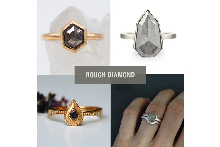 Grey Diamond rings from independent designers