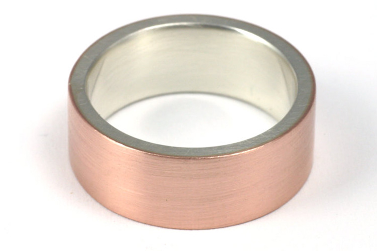 Modern Rose Gold and Silver Men's Wedding Ring | Jesse Danger