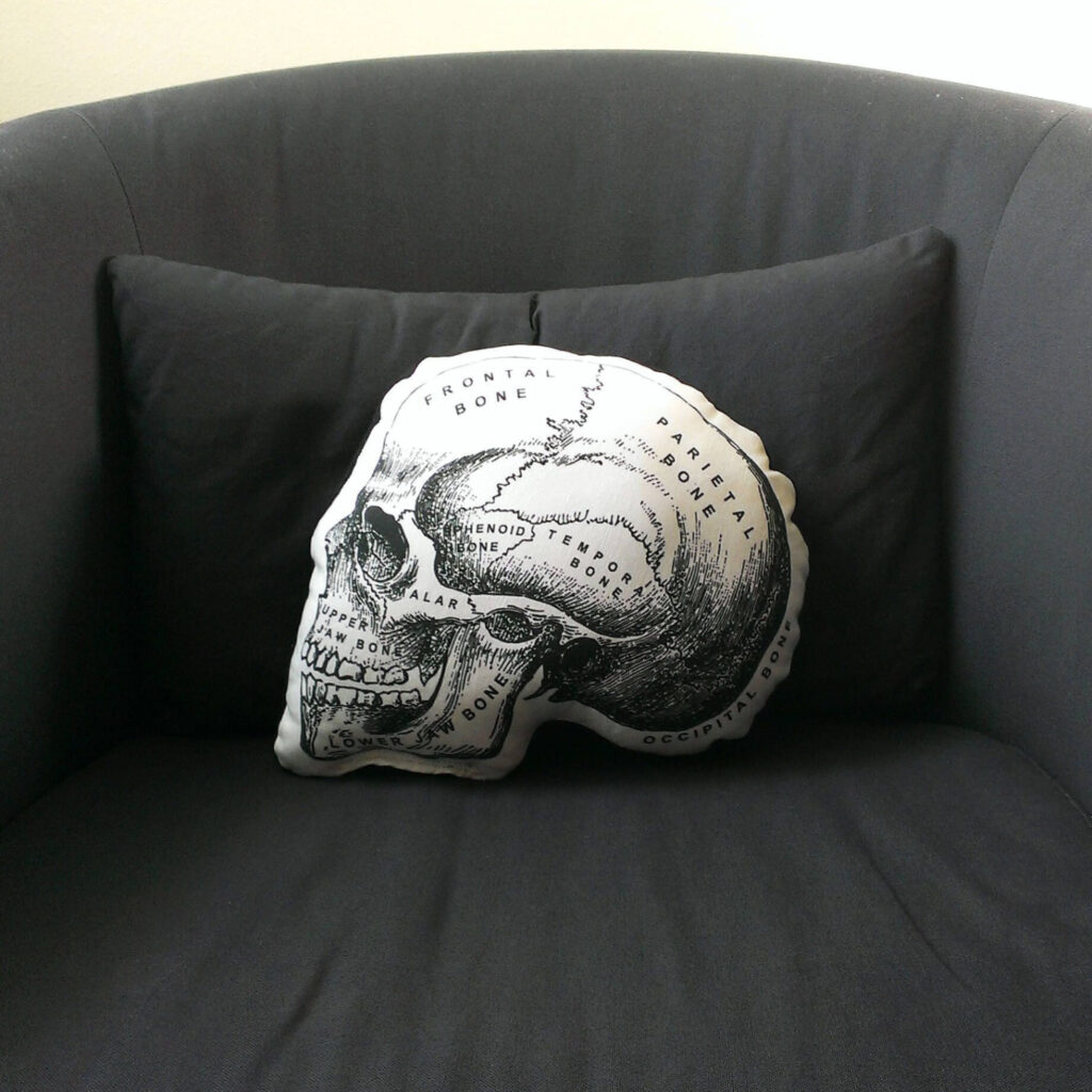 Skull Pillow-Halloween Homw Decor